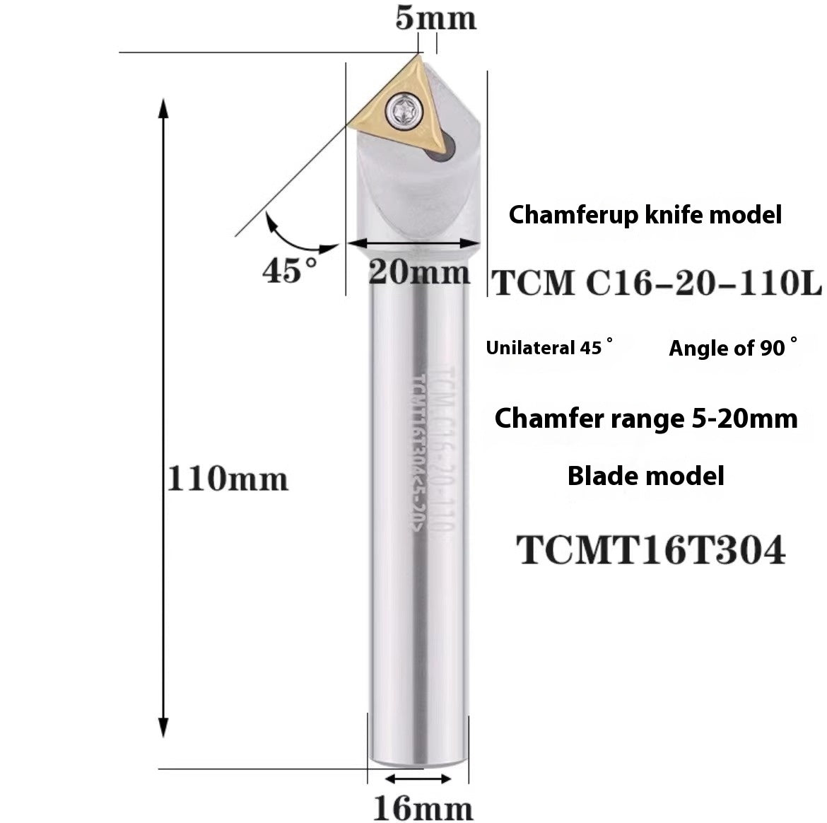 1144-Shedding type fixed-point chamfering cutter 30 degree 45 degree 60 degree chamfering cutter bar SSK/SSP/TCM/SSY/SSO/SSH Shandong Denso Pricision Tools Co.,Ltd.